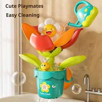 Giocattoli da Bagno a Forma di Fiore per Bambini, Giochi d'Acqua per il Bagnetto, Divertente Girasole da Bagno con Bollitore, Giocattolo per il Bagnetto dei Bambini