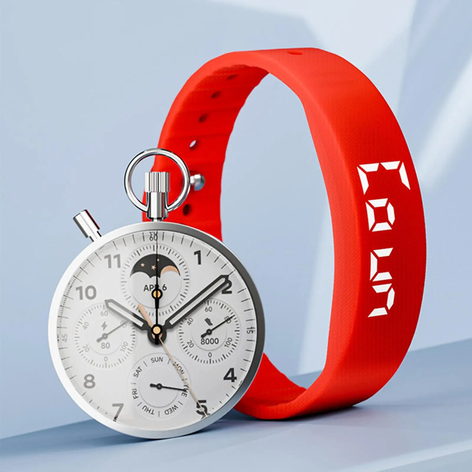 Silent Alarm Wristband Silent Bracelet With Timer Heavy Sleepers Clock Watch 8 Alarms For Adults Kids Couples Daily Sleep Travel