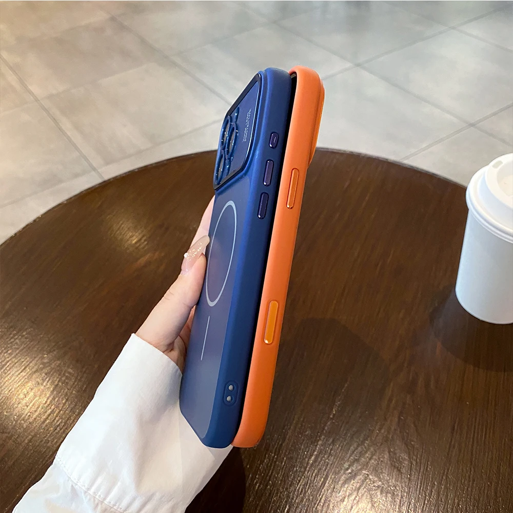 Luxury Silicone Magnetic Phone Case with AI Camera Button Cover