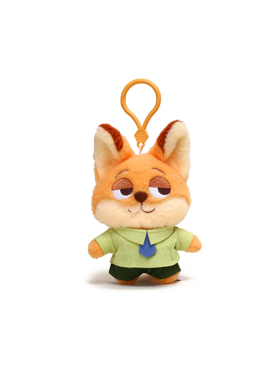 Disney Zootopia Collectible Keyring-Nick Wilde & Judy Hopps Plush Charm-Kawaii Car/Bag Decoration Authentic Disney Gift