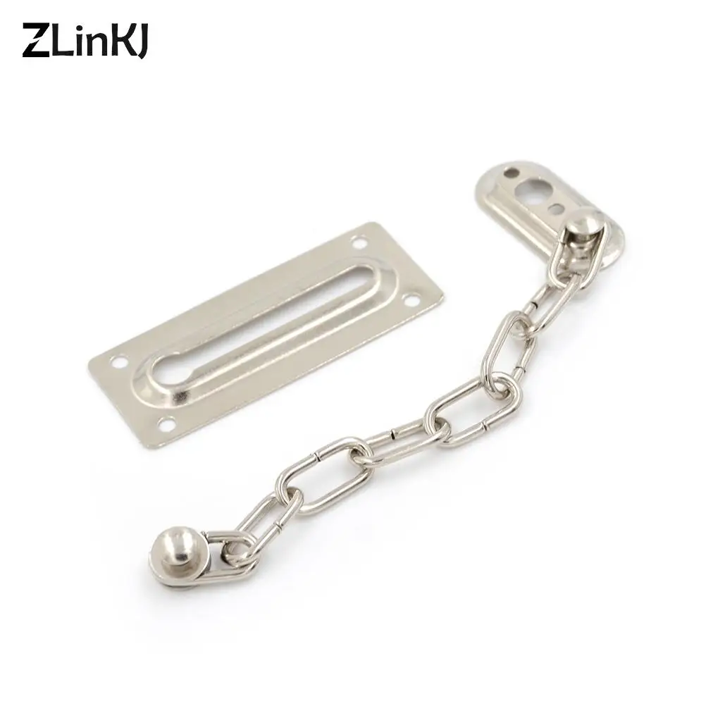 Door Chain Lock 1pc Chrome Chain Door Safety Guard Latch Security Peep Bolt Locks Cabinet Latches DIY Home Tools