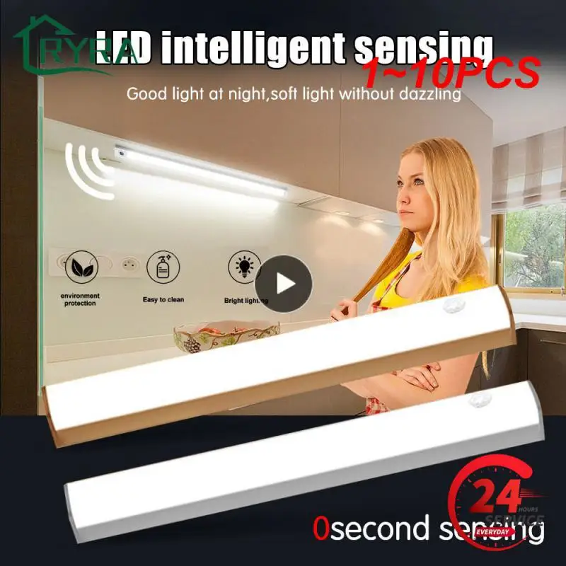 

Новинка, USB-перезаряжаемый датчик движения для шкафа, 10-10 шт.