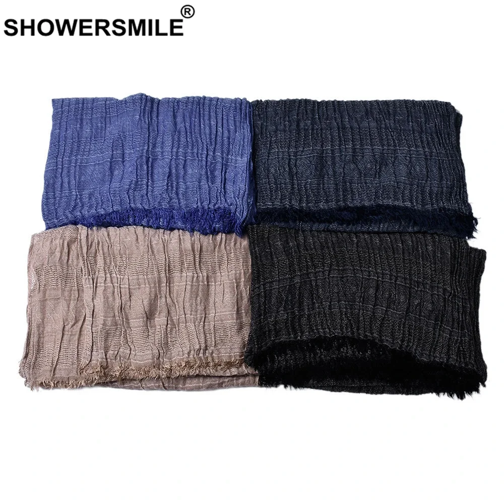 Men Scarves Autumn Winter Accessories Warm Long Casual
