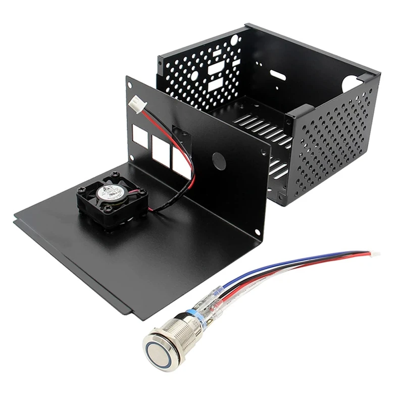 X825-C8 чехол для Raspberry Pi 4B X825 2,5-дюймовый SATA жесткий диск SSD диск плата с охлаждающим вентилятором + кнопка переключения