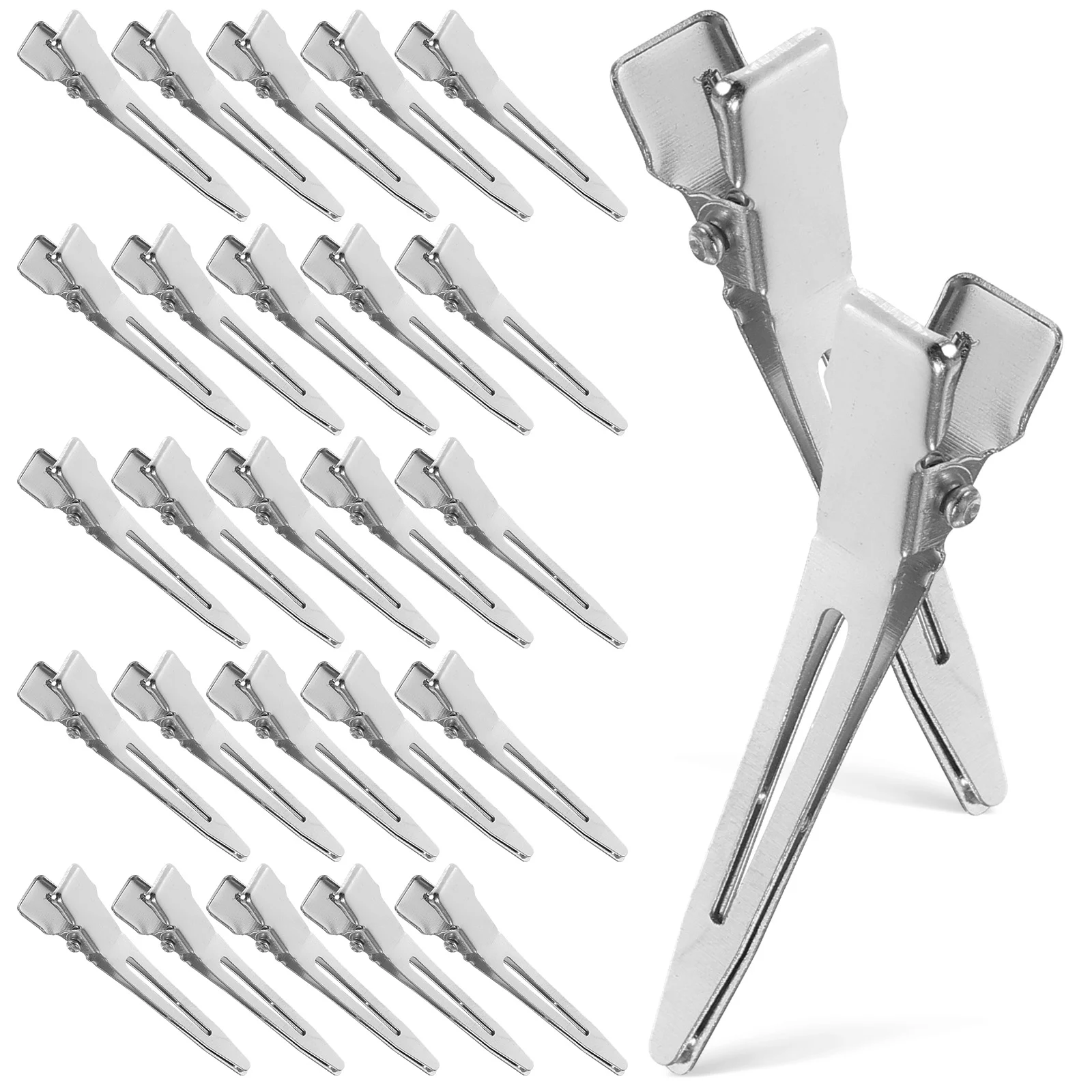 

50pcs 45mm Single Prong Alligator Clips with No Teeth Boutique Hair Clips Hairpins for DIY Hair Bow Accessory