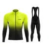 2024 Spring New Team Long Sleeve Cycling Jersey Set MTB Bike Clothing Uniform Men's Thermal Fleece Bicycle Maillot Ropa Ciclismo 6