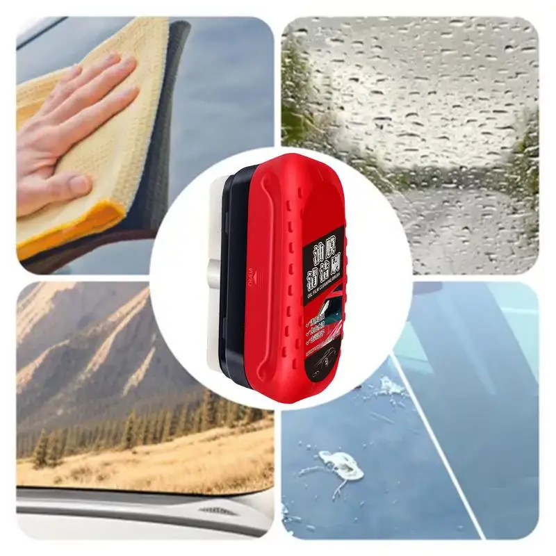 Car Glass Oil Film Remover Glass Polishing Compound Windshield Cleaner Car Glass Polishing Clear Window Auto Detailing Brush