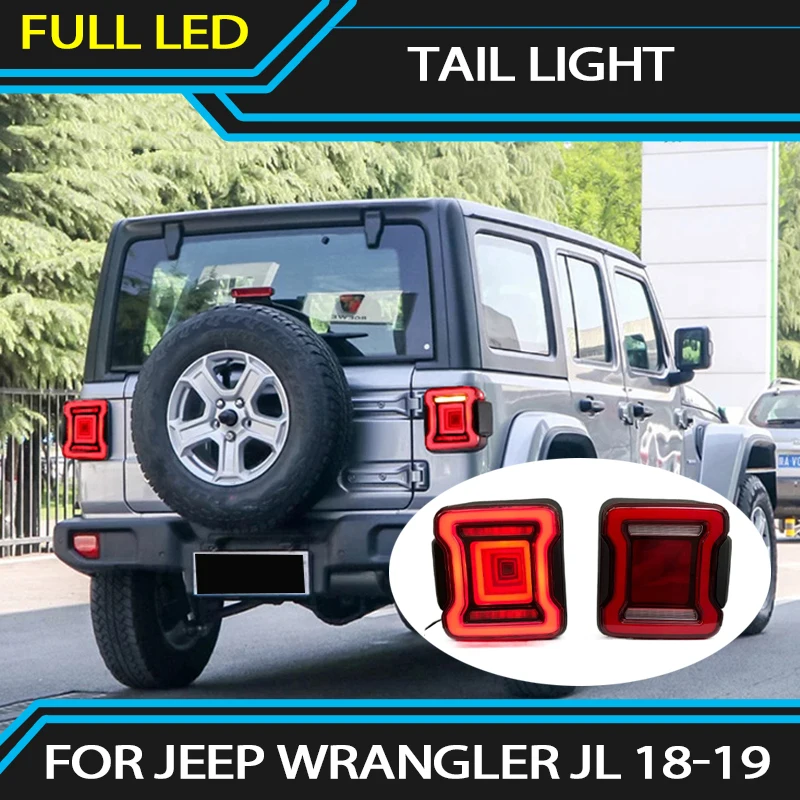 

LED Taillight For JEEP Wrangler JL 2018-2019 Dynamic Turning Signal Reverse Light Brake Tail Light Assembly