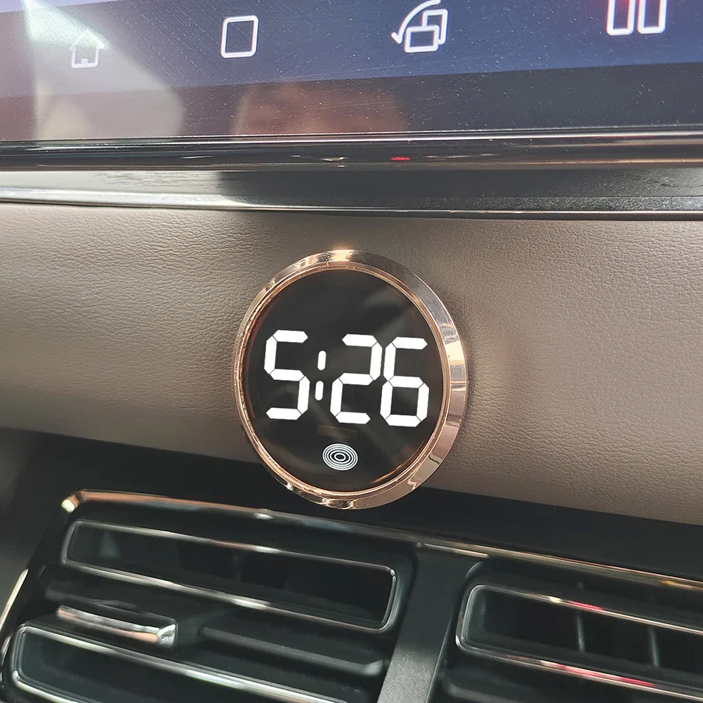 Car Luminous Car Clock Black Rose Gold Silver Gold Interior Clock For Vehicle Watch Supplies Novelty
