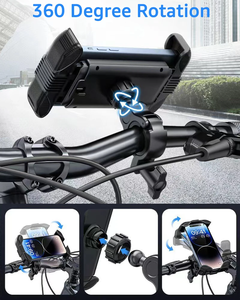 Bike Phone Holder Motorcycle Rearview Mirror Phone Mount Stand