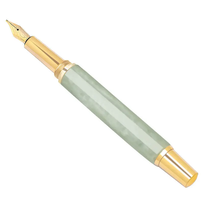 【最高級品】【万年筆】 国産天然石 糸魚川 ヒスイ ジェダイト ペン先 ドイツ製 高価 イリジウム使用 [返金対応可]【定価20万】 Z216-8 万年筆とボールペンの筆記堂 - 名入れで心に残る贈り物を