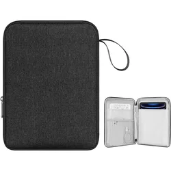 Waterproof Canvas Anti - Drop Tablet Sleeve Handbag - 12 - 13 Inch (Black)