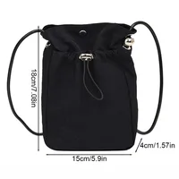 Nylon Crossbody Bag Soft Mini Phone Wallet Multifunctional Square Shoulder Bag Crossbody Purse Canvas Purse Messenger Bag - Image 3