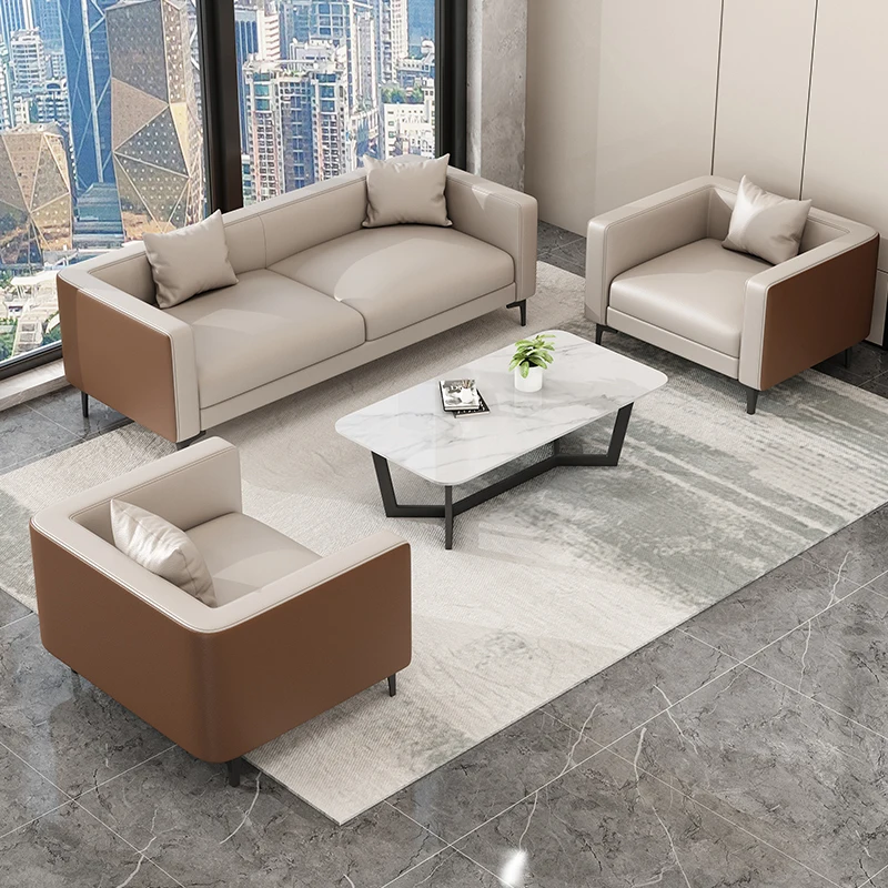 Reception Office Sofas Modular Leather Sectional Accent Modern Curved Office Sofas Ergonomic Muebles Para Hogar Furniture
