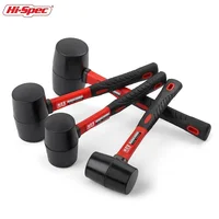 Hi-Spec 1PC Heavy Duty Mallet Rubber Hammer Double Faced Household Mini Hammer Multifunctional Mallet Hand Tool 8/12/16/24 Oz 1