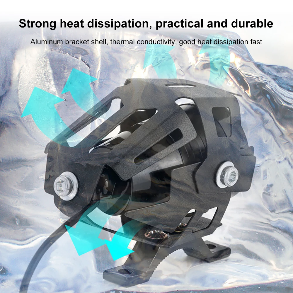 125W LED Auxiliary Motorcycle Headlight Universal 1200LM Angel Eyes U7 Mini Motorcycle Spotlights Bicycle Lamp Accessories motorcycle headlight,motorcycle led lights,led motorcycle lights,led lights,motorcycle driving lights