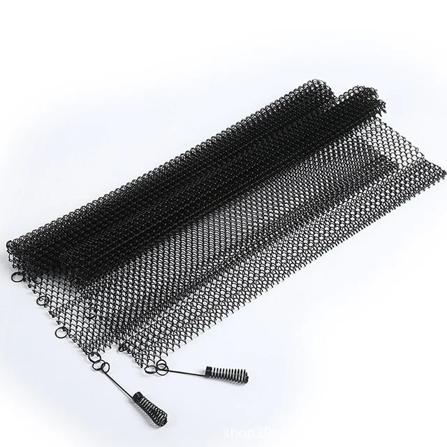 Kandalló Képernyő Hálófüggönyök Vasvédő Függöny Panel Képernyők Tűz Panelek Fém Szikrák Kezelik A Nehéz Őrök Rácsát - Image 4