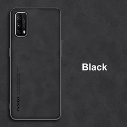 Premium Luxury Leather Matte Silicone Phone Case - Elegant Protective Back Cover for iQOO Z5 (Black)