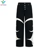 24SS THUGCLUB Embroidery Patchwork Logo Jeans Washed High Quality Men's Women's Straight Leg Long Pants 2