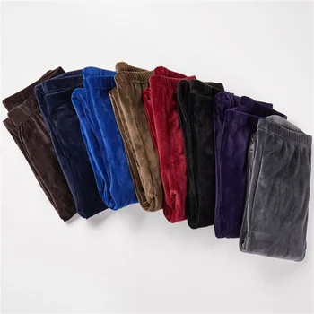 Korean Warm Pants Knit Autumn Winter Fashion Plus Thick Velvet Warm Double Sided Cashmere Leggings High Waist Thermal Leggings 3