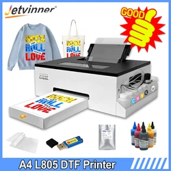 A4 DTF Printer Machine Direct Transfer Film Printer L805 A4 T Shirt Printing Machine For Jeans Hoodies all Textile Print