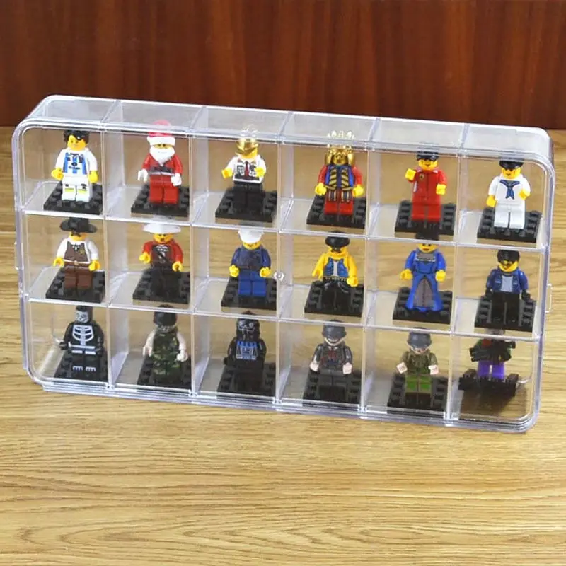18/4 акриловая витрина для хранения фигурок Lego, прозрачная акриловая ...
