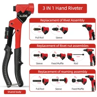 ALLSOME Single Universal 3 in 1 Multi Function Rivet gun with Nut rivet Hand rivet Reamer Tool 2