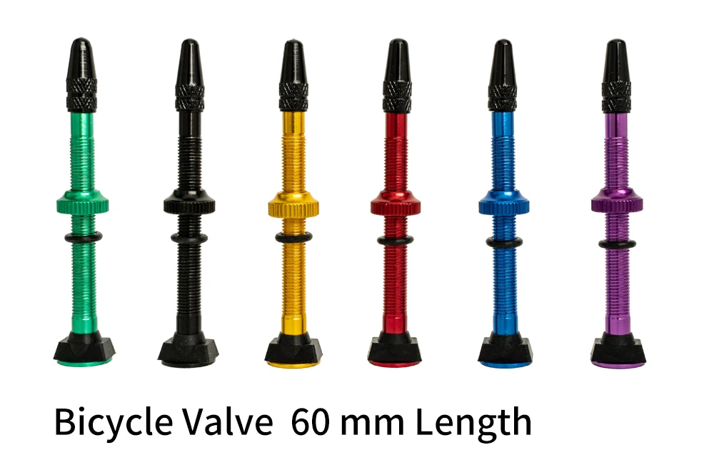 Description Picture 3 of itemVIARON 2PCS Bicycle Tubeless Tire Valve  FV Brass Alloy Core Optional color Stem 40/60mm length Cap & Tool