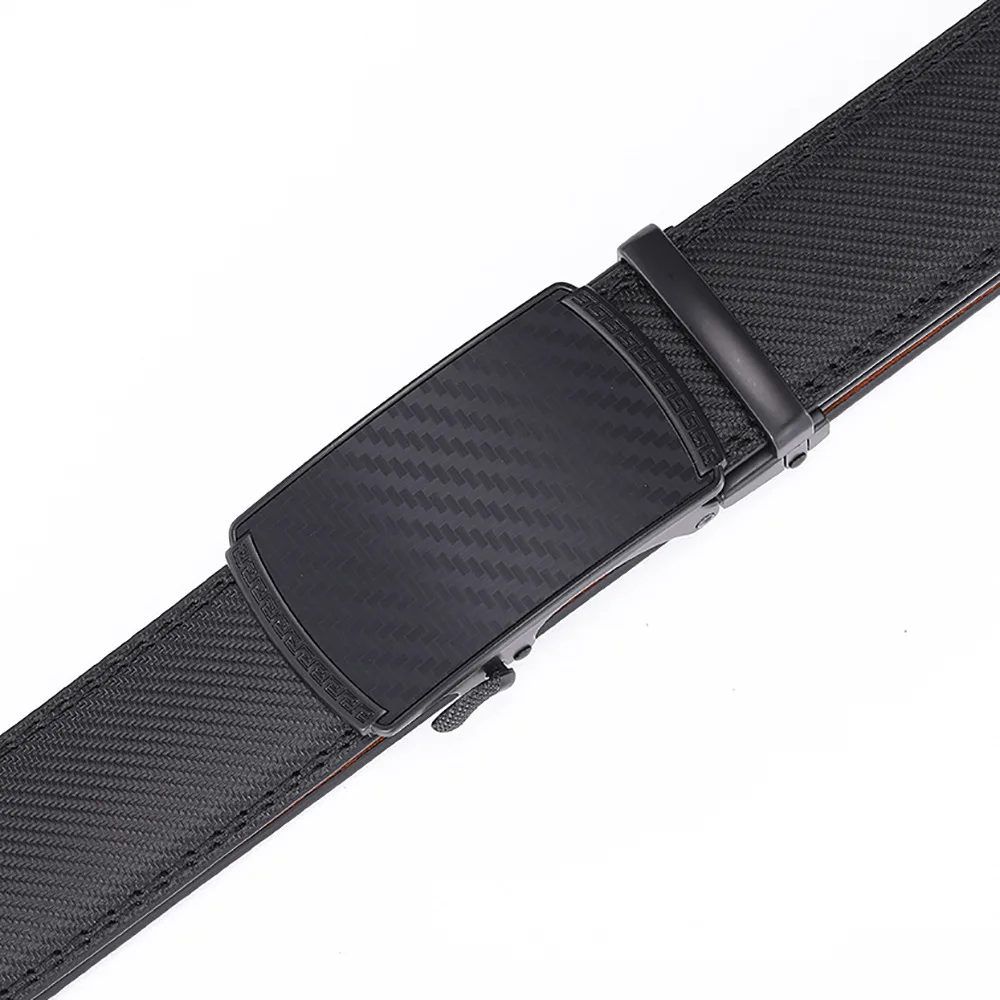 Herren-Gürtel mit automatischer Schnalle, hochwertiger Herrengürtel, Business-Luxus-Designer-Taillengürtel für Jeans, 3,5 cm, Schwarz, Blau – Detail 11