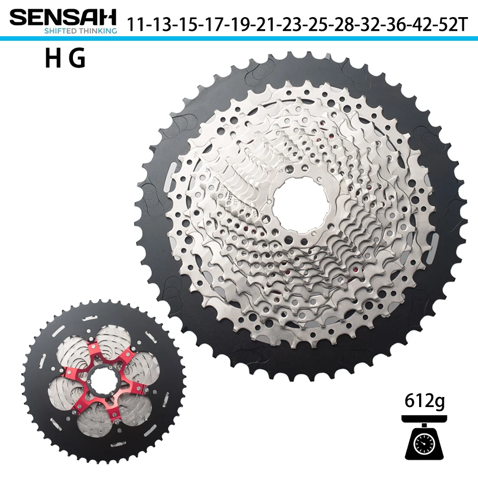 Sensah 13-Gang-HG-Kassette – 11 – 46/50/52 Zähne, ultraleichte MTB-Antriebsstrangkomponente mit großer Reichweite – Detail 7