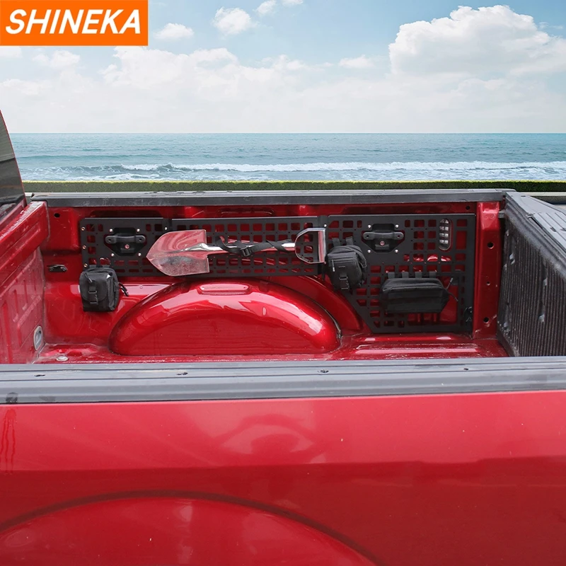 SHINEKA 자동차 뒷 트렁크 확장 스토리지 선반 정리대 키트 포드 F150 2015 2016 2017 2018 2019 2020 업 액세서리
