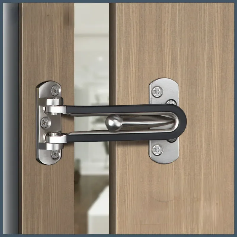 Door latch anti-theft buckle door buckle door bolt lock hasp anti-lock household thickening mute anti-rust