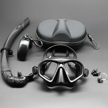 Professional Wet Low Volume Freediving Mask, Tempered Glass dive Mask, J-Type Diving Mask, Snorkel Set,buceo,수영,스노클링,마스크 3