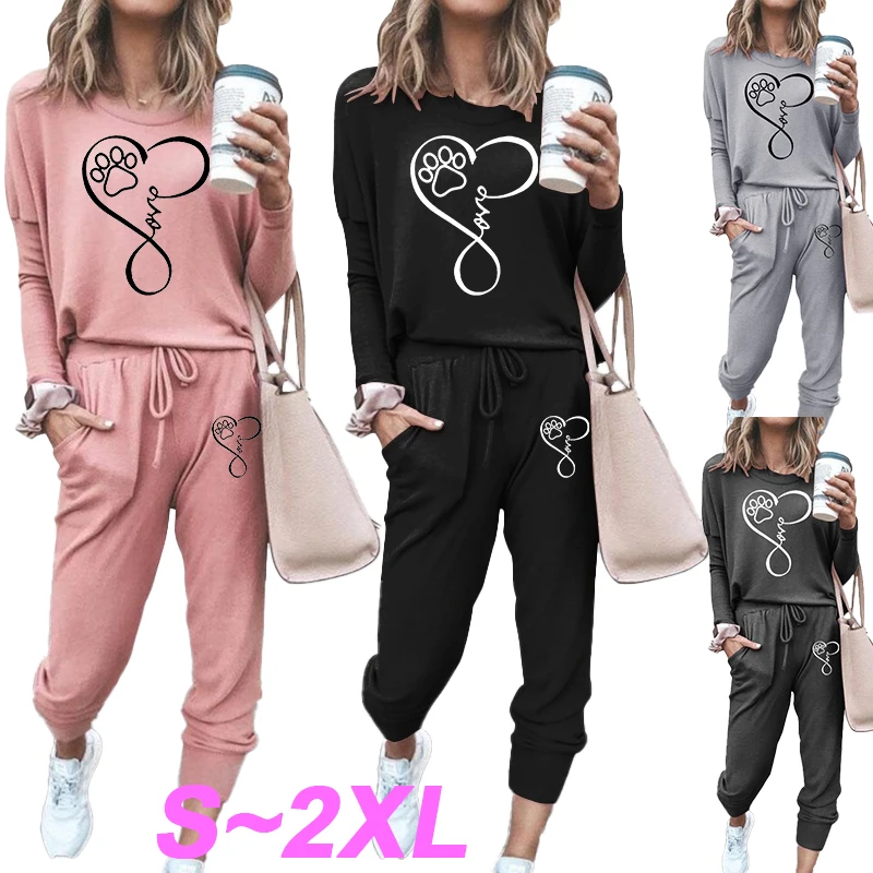 Women's Fashion Women's Two Piece Jogging Set Casual Printing Pullover Sweatwear Pants Sweatshirt Jogging Set women s fashion women s printed two piece jogging set casual pullover sweatwear pants sweatshirt jogging set