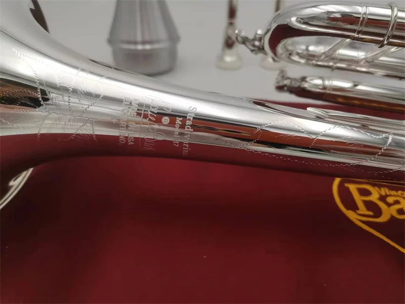 Stradivarius 37 Anniversary Silver Trumpet Pipe Flat Instrument Brass Strudents trumpet
