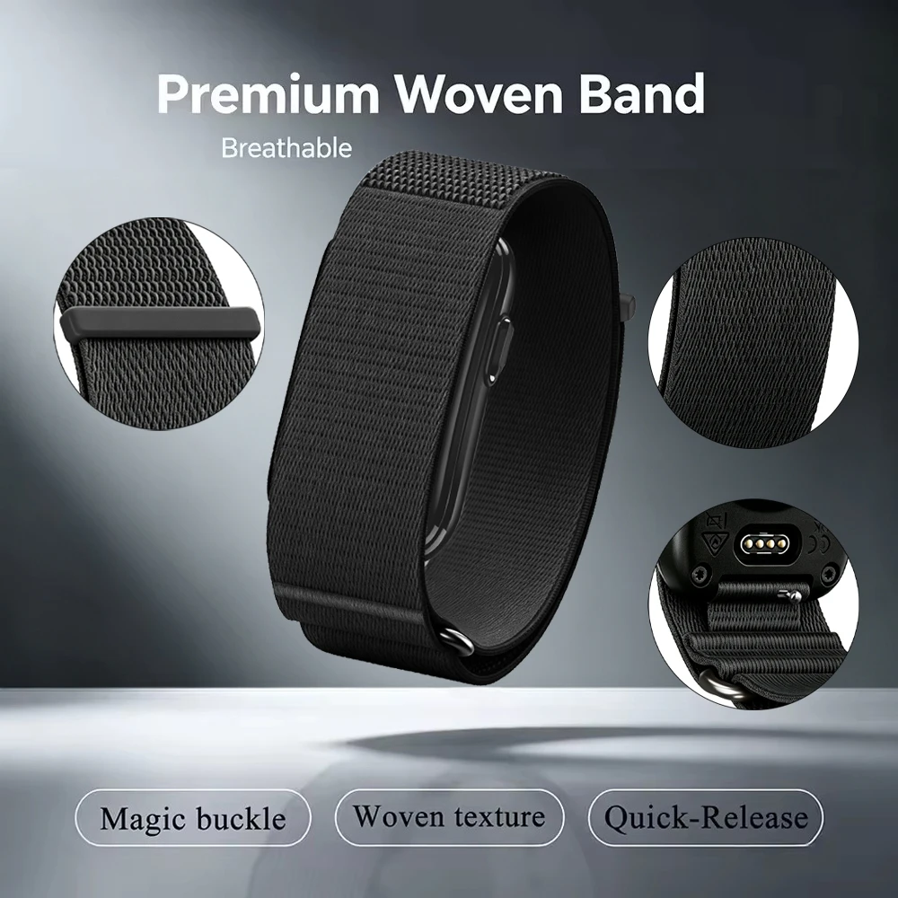 Breathable Adjustable Woven Loop Fitness Tracker Wristband