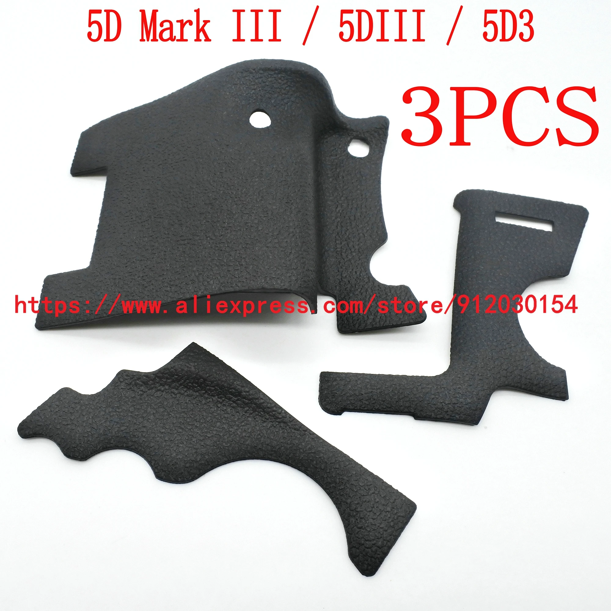 캐논 EOS 5D 마크 III 5DIII 5D3 디지털 카메라 수리 부품 및 테이프용 그립 핸드 홀딩 엄지 전면 고무 커버, 신제품, 3 개, 5 개
