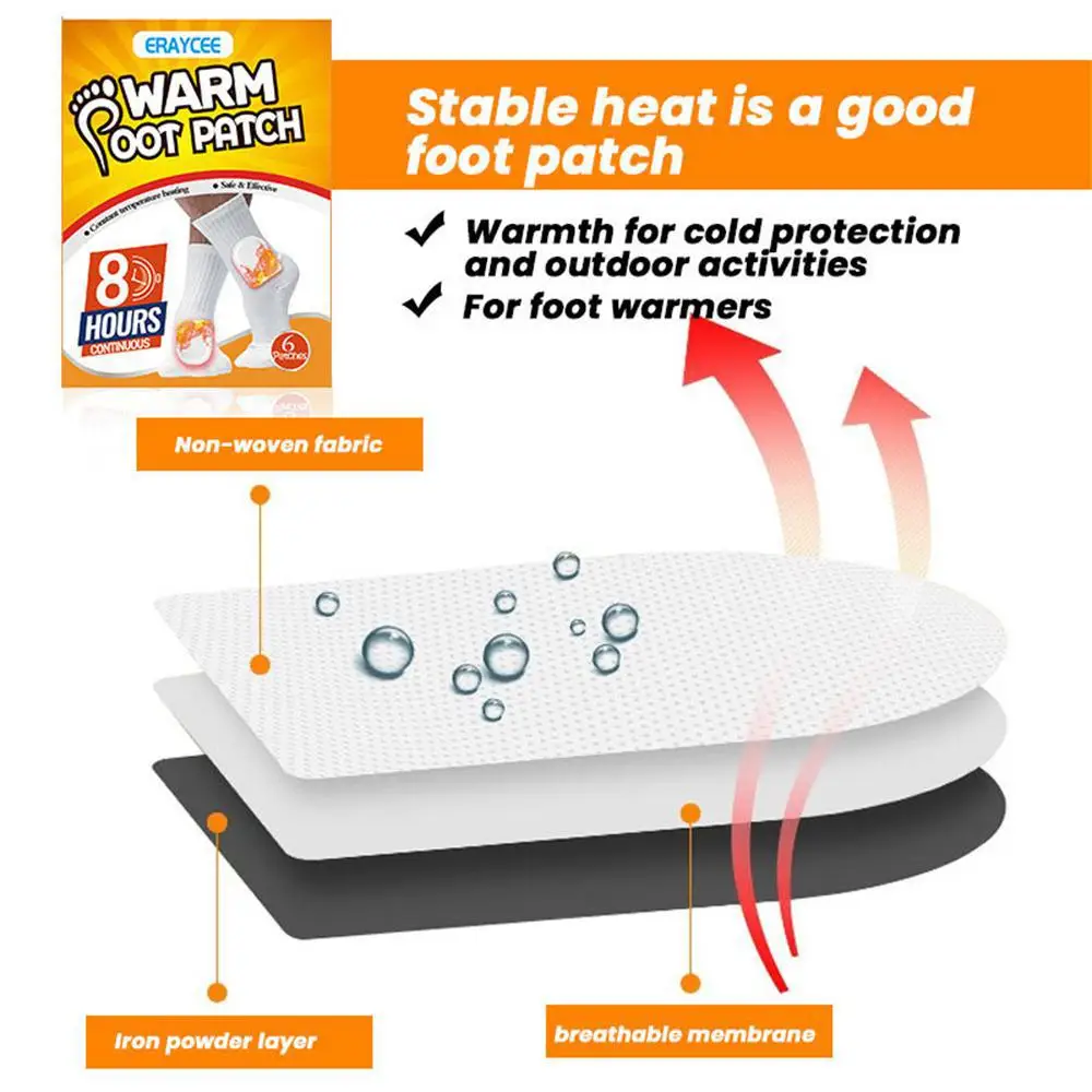 Description Picture 2 of itemUniversal Body Foot Warmer Sticker Self Adhesive Lasting Heat Patch Safe Hand Feet Warm Paste Pads Heating Insole