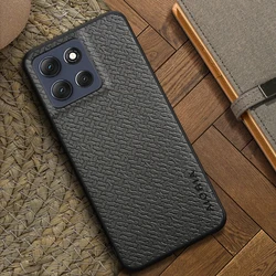 Bamboo Woven Texture Design Simple Phone Case - Motorola Moto G67 Power (Grey)