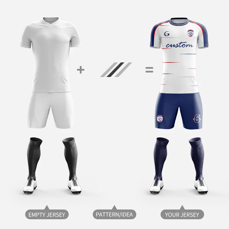 Sublimtion Cheap High Qualtiy Black And White Football Uniform 1 Piece Minimum Order Soccer Jersey Set For Men's M930