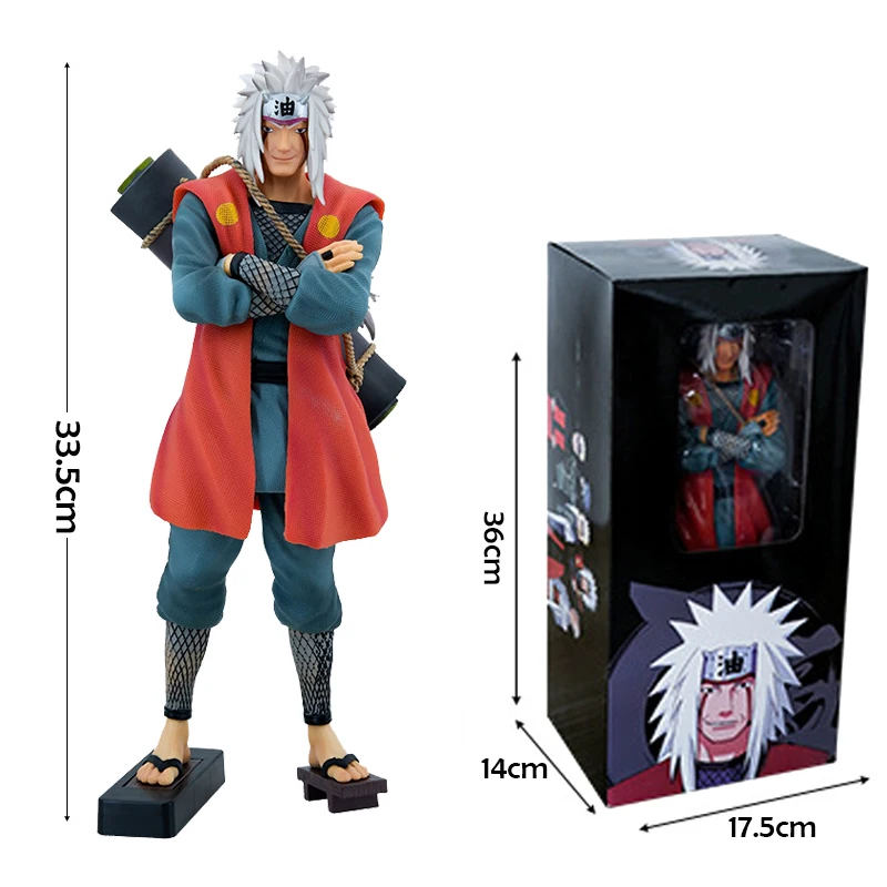 

33.5cm Anime Naruto Shippuden Super large Jiraiya Statue PVC Action Figures Model Collection Toy for Figurine Figma Car Decor