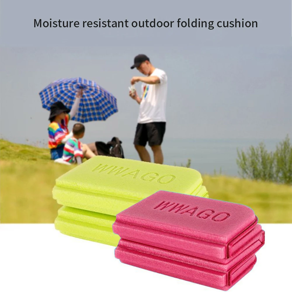 Outdoor Portable Waterproof Small Picnic Pad 6 Colors Foam XPE Folding Cushion Beach Camping Portable Moisture Proof Mats 2