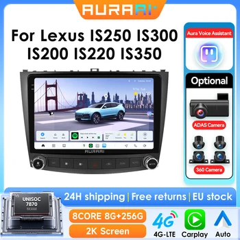 Radio para Auto ARAI Android 13 de 8G 256G para Lexus IS250 IS300 IS200 IS220 IS350, GPS, CarPlay, ADAS, GPS, DSP, Cámara 360, Pantalla 2K, 3D, 7870 1