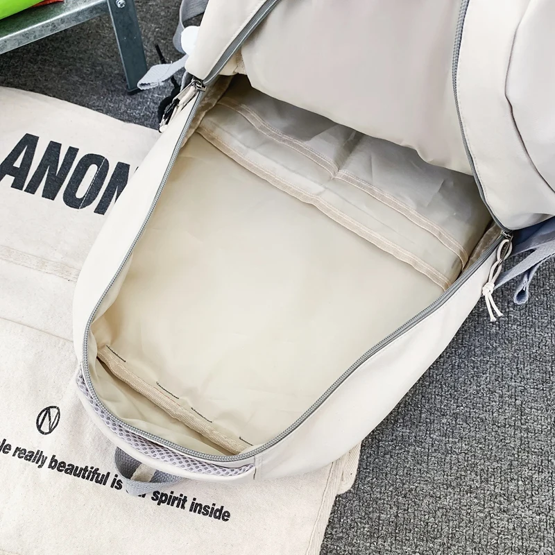 Men Backpack for Teen Bookbag Fashion Student Rucksack Women Waterproof School Bag Girls Boys Travel Mochila Nylon Bag