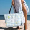 Waterproof Sanrio Cinnamoroll Beach Tote Pool Bags for Women Ladies Extra Large Gym Tote Carry On Bag for Vocation Travel 2