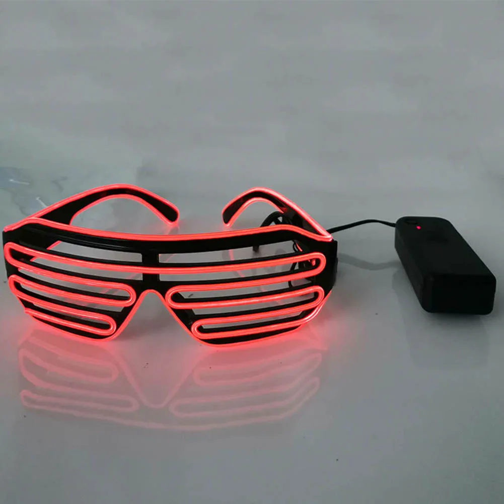 LED Light Glasses EL Wire Glasses Neon Shutter Light up Glasses