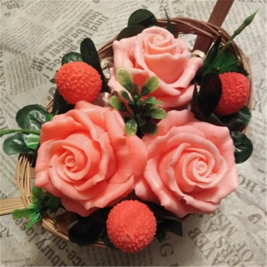Stampo In Silicone Per Sapone E Torte – Forma Fiore Di Rosa 3D, Fai Da Te, Resistente Al Calore (-40°C A +210°C), Morbido E Facile Da Sformare - 3