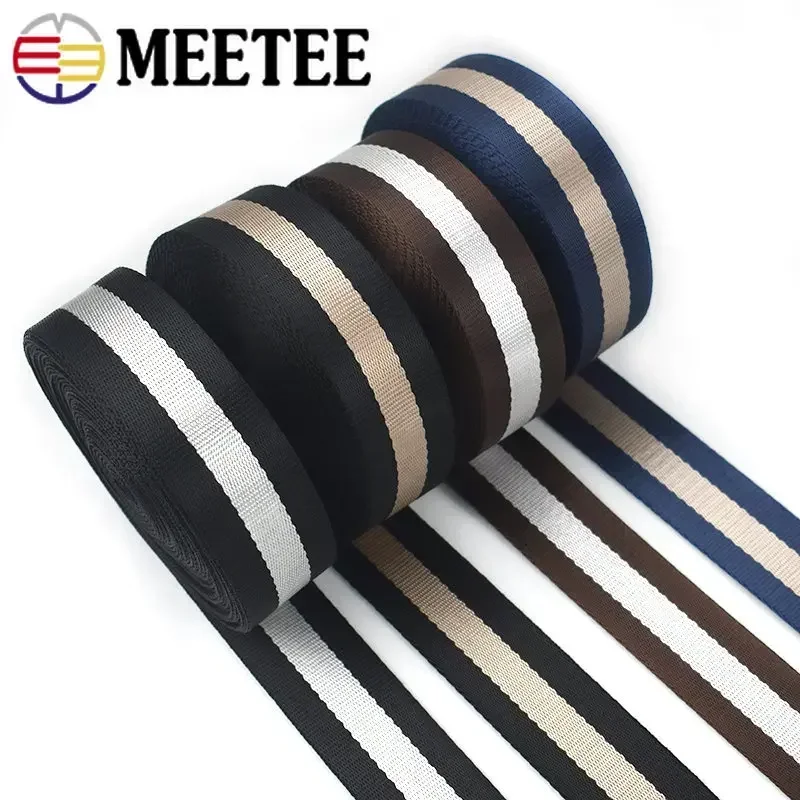 자카드 나일론 웨빙 테이프 5m, 38mm, 장식 리본 배낭 스트랩, 수하물 가방, 안전 벨트, DIY 바느질 재료 액세서리