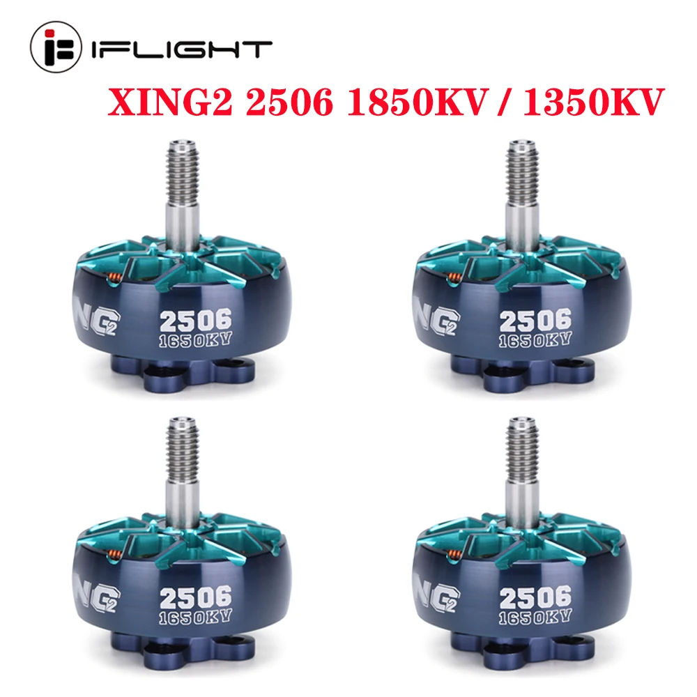 iFlight 4pcs XING2 2306 2555KV 4S FPV Motor Unibell with 5mm Titanium Alloy Shaft for FPV Drone Part 