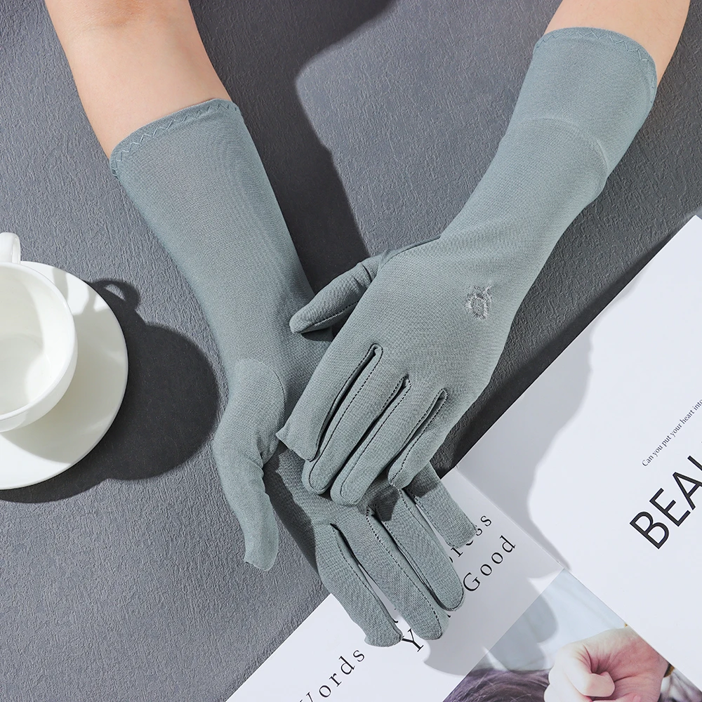 Elegant Summer Women's Mid-Length Anti-UV Driving Gloves